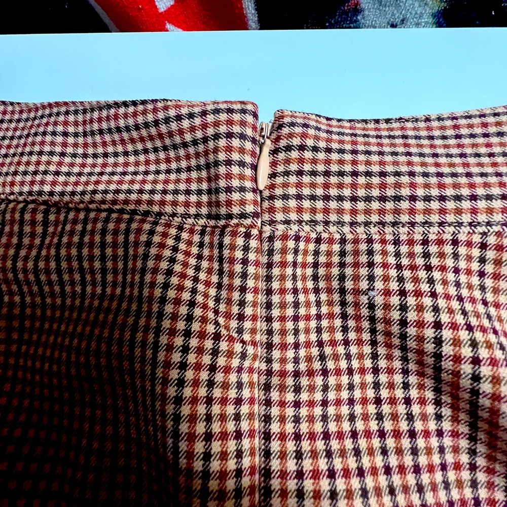 A New Day Brown Tan Pleated Pencil Mini Skirt